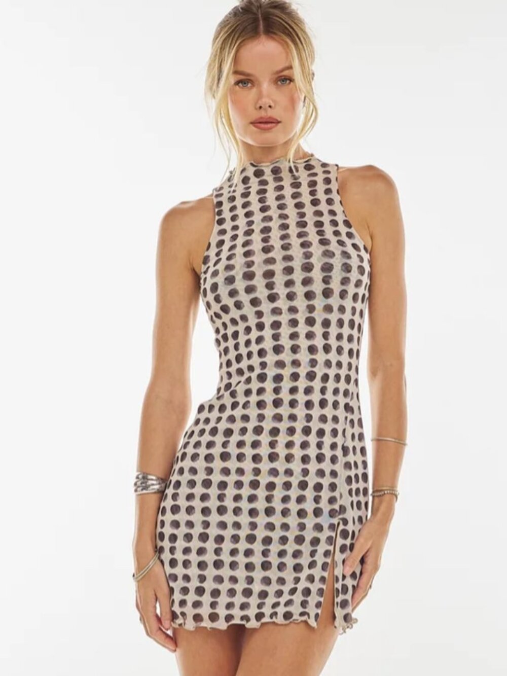 Savannah - Mock Neck Sleeveless Maxi Dress in Eclipse